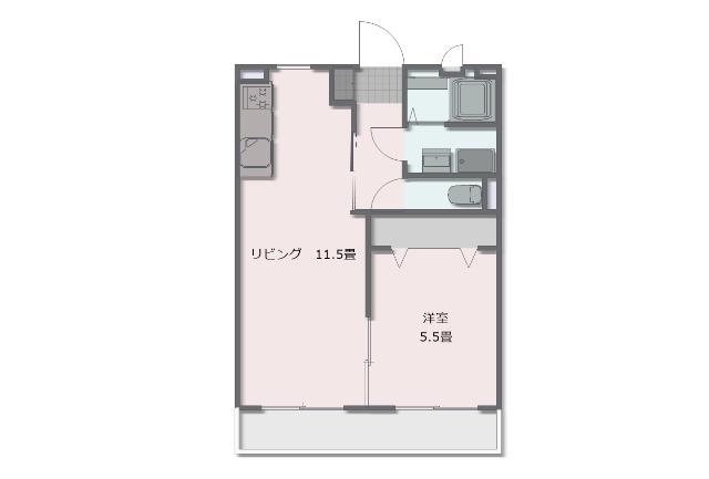 アルコテラーサS(1LDK/3階)の間取り写真