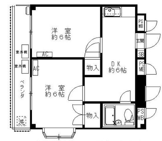 ラフィーネ英光(1K/1階)の間取り写真