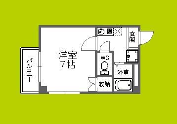 リュービックビル(1K/4階)の間取り写真