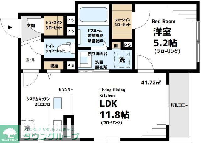 エルミタージュ南烏山(1LDK/3階)の間取り写真