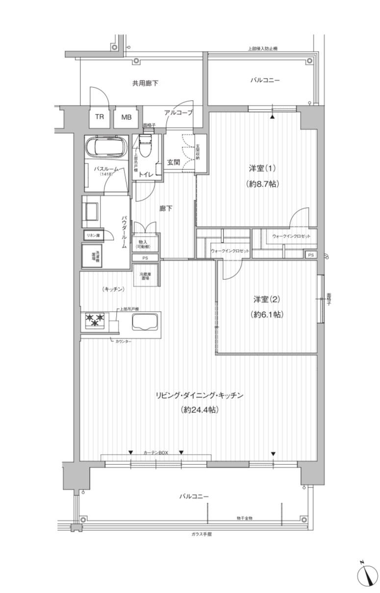 プレサンスグラン首里金城町(2LDK/2階)の間取り写真
