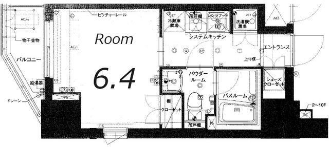 グランフォース町屋(1K/12階)の間取り写真