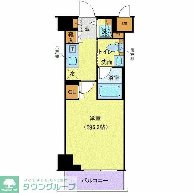 レアライズ立川AZ(1K/2階)の間取り写真