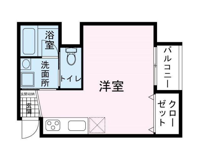 ノアハウス(ワンルーム/2階)の間取り写真