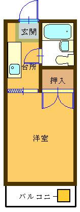 アーバンハイツ篠宮(ワンルーム/3階)の間取り写真