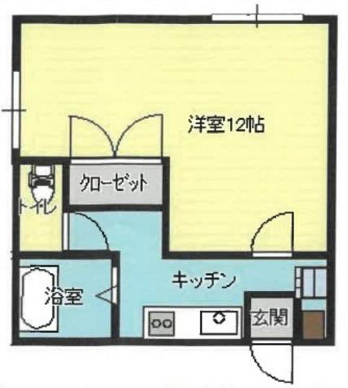 エースコーポ(1K/2階)の間取り写真