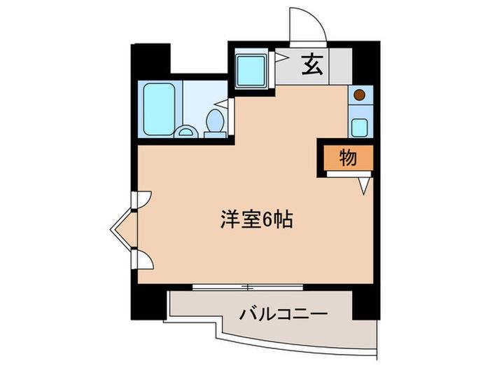 明石ヤングパレス(ワンルーム/4階)の間取り写真