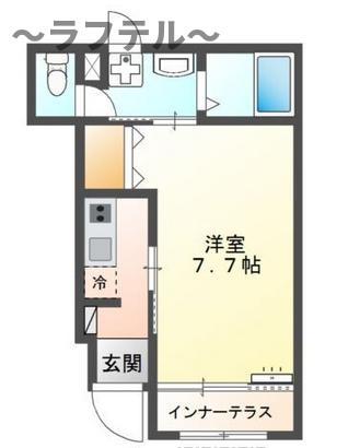 所沢市小手指町アパート工事(1K/1階)の間取り写真