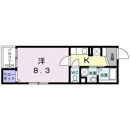 錦糸町コクーン(1K/5階)の間取り写真