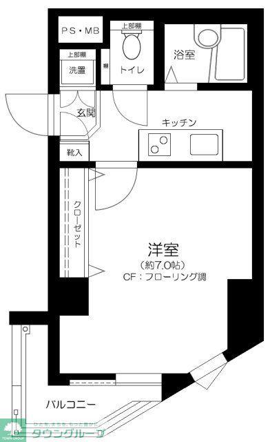 菱和パレス目白ウェルネス21(1K/9階)の間取り写真