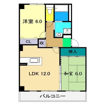 エルサンロード(2LDK/2階)の間取り写真