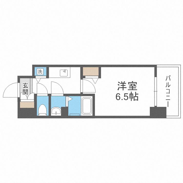 アドバンス大阪バレンシア(1K/5階)の間取り写真