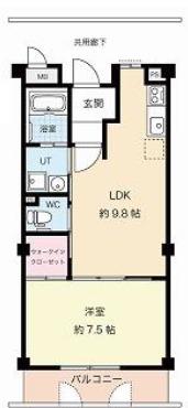 リラスクエア八尾宮町(1LDK/1階)の間取り写真