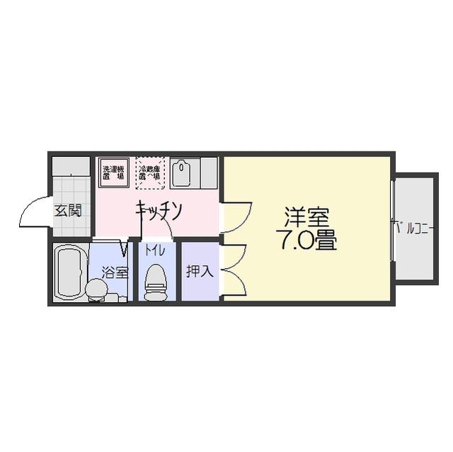 コーポドルチェ(1K/1階)の間取り写真