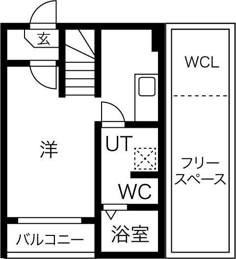 エメテラス(1K/2階)の間取り写真