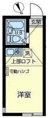 カーザ ビアンカ(ワンルーム/1階)の間取り写真
