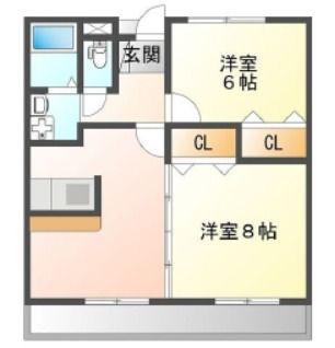 フォーシーズン青葉(2LDK/1階)の間取り写真