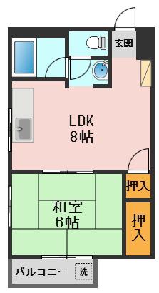 ファースト北小岩(1LDK/3階)の間取り写真