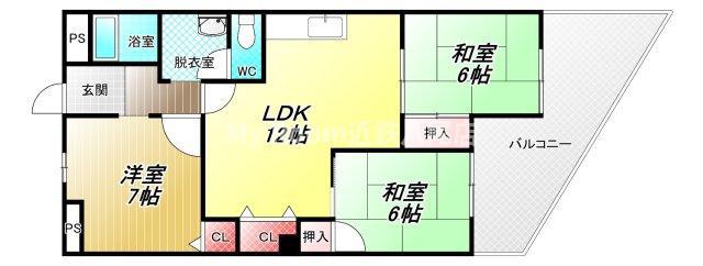 アンリハイツ(3LDK/3階)の間取り写真