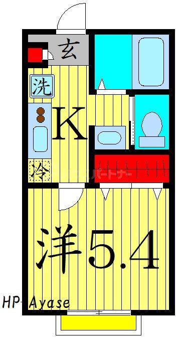 フローラネクスト(1K/2階)の間取り写真