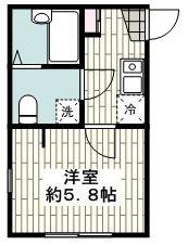 ヴィルメゾン(1K/1階)の間取り写真