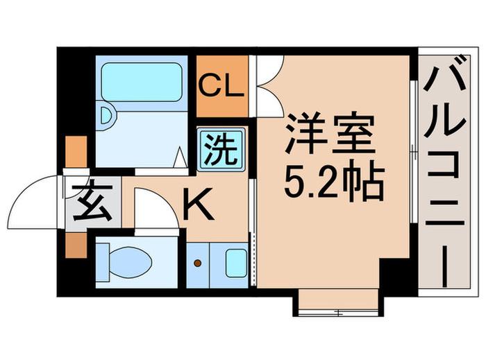 ロイヤルビレッヂ(1K/3階)の間取り写真