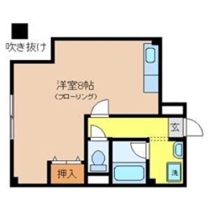 ウィンディービュー(ワンルーム/3階)の間取り写真