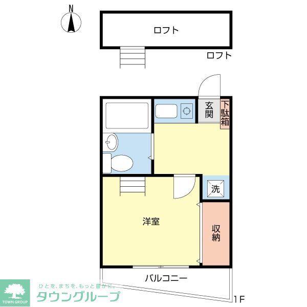 湘南新宿ライン高海 高崎問屋町駅 徒歩11分 3階建 築31年(ワンルーム/2階)の間取り写真