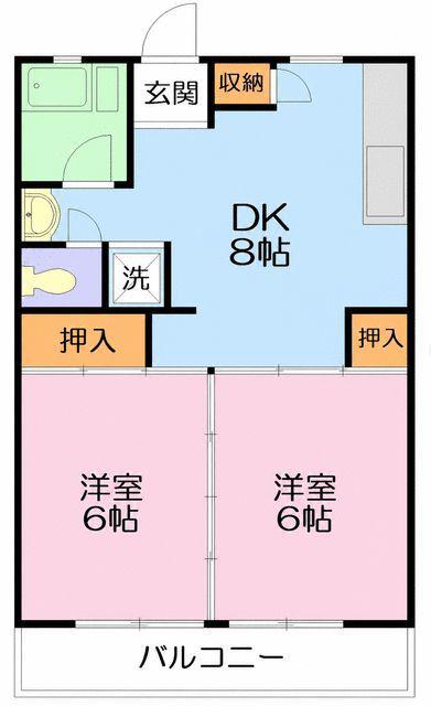 マキシス イシダ(2DK/3階)の間取り写真