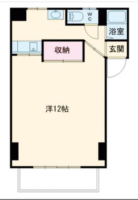 藤原マンション東村(1DK/4階)の間取り写真