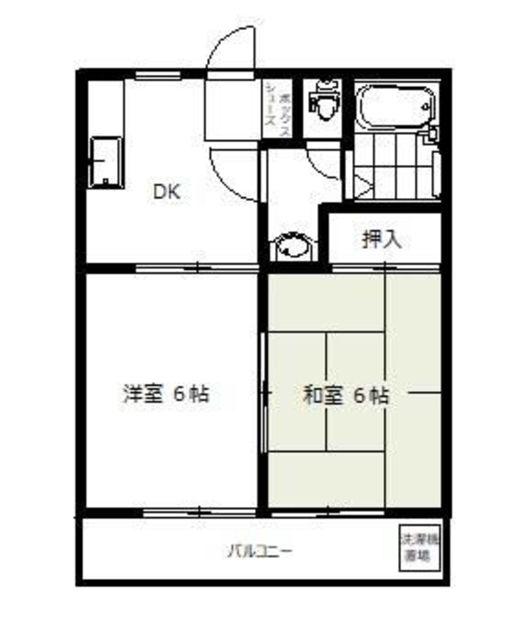 厚木SAABマンション(2DK/2階)の間取り写真