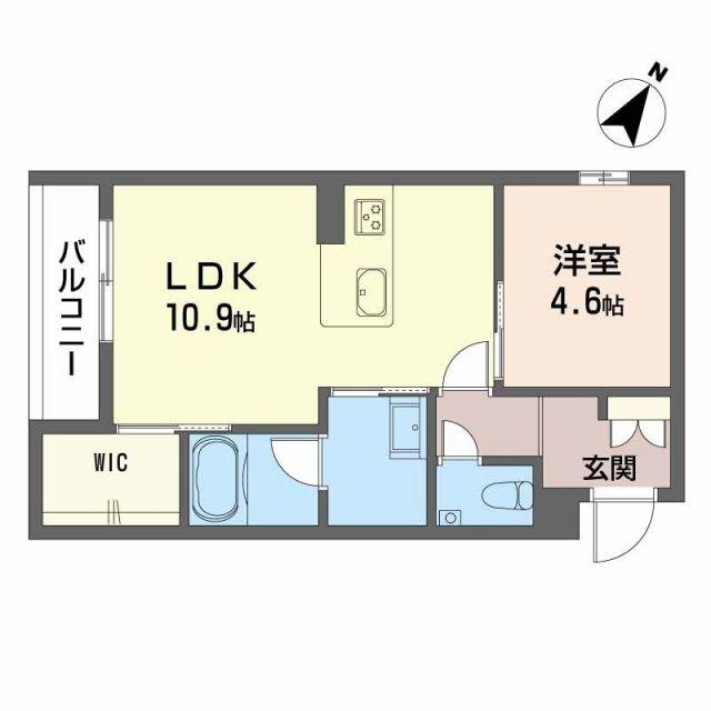 シャーメゾン光月(1LDK/2階)の間取り写真