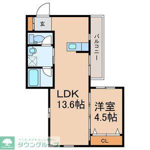 ALFRESO(1LDK/2階)の間取り写真