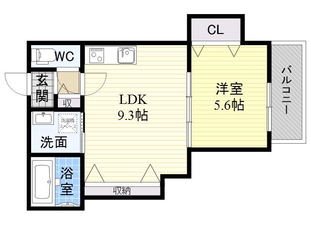 GM HILLS IMAZUKITA A棟(1LDK/3階)の間取り写真