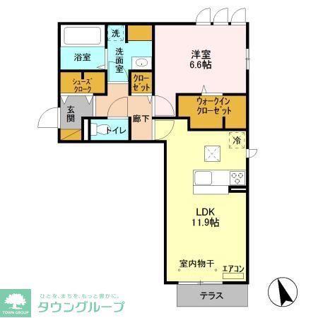 セントナチュール(1LDK/1階)の間取り写真