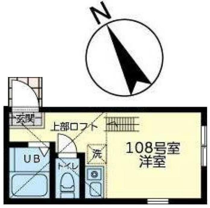 ユナイト石川町ぺルファボーレ(ワンルーム/1階)の間取り写真
