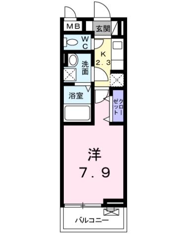 デーア アロッジオ(1K/3階)の間取り写真