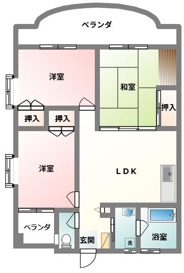 メゾンイーストロード(3LDK/3階)の間取り写真