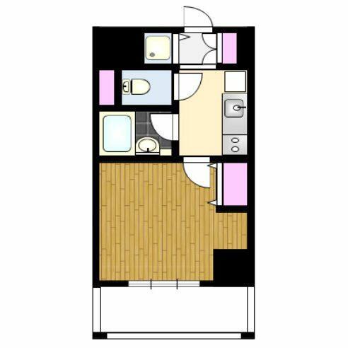 レジディア東品川(1K/4階)の間取り写真