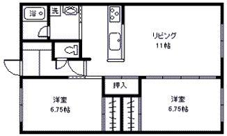 CELEBRA1.6(2LDK/2階)の間取り写真
