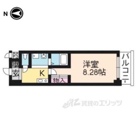 ファーストコート五条新町(1K/6階)の間取り写真
