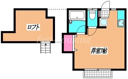 ヴィラウィスタリア(ワンルーム/1階)の間取り写真
