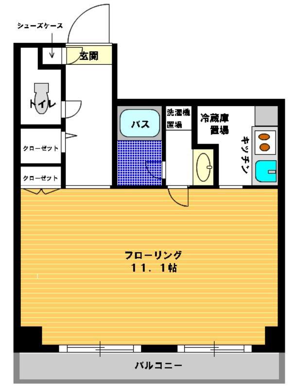 ウィンディ湘南(1K/7階)の間取り写真