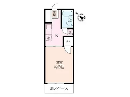 サンハイツ榊原(1K/1階)の間取り写真