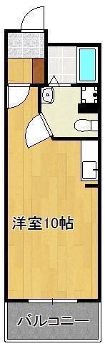 アイビル(ワンルーム/3階)の間取り写真