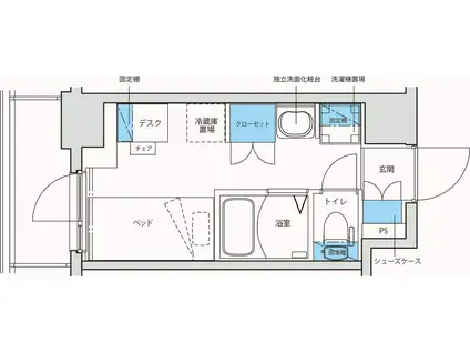 キャンパスヴィレッジ元住吉テラス(ワンルーム/5階)の間取り写真