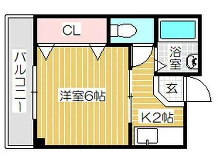 森井マンション(1K/3階)の間取り写真