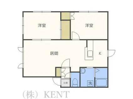 メゾン仙石(2LDK/1階)の間取り写真