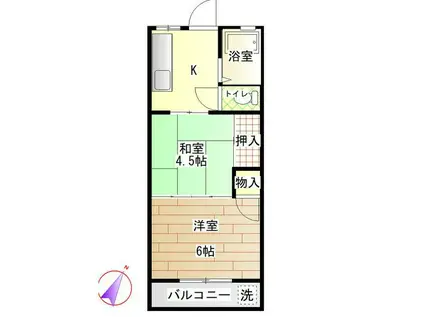 メゾンマツドA(2K/2階)の間取り写真