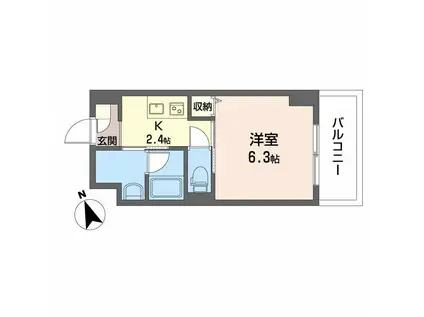 ウェルホームズ住吉大社(1K/8階)の間取り写真